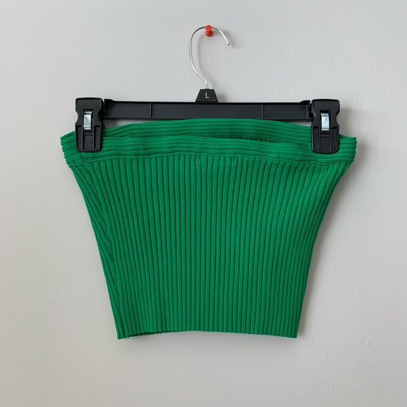 Green textured tube top - Picture 4 of 4
